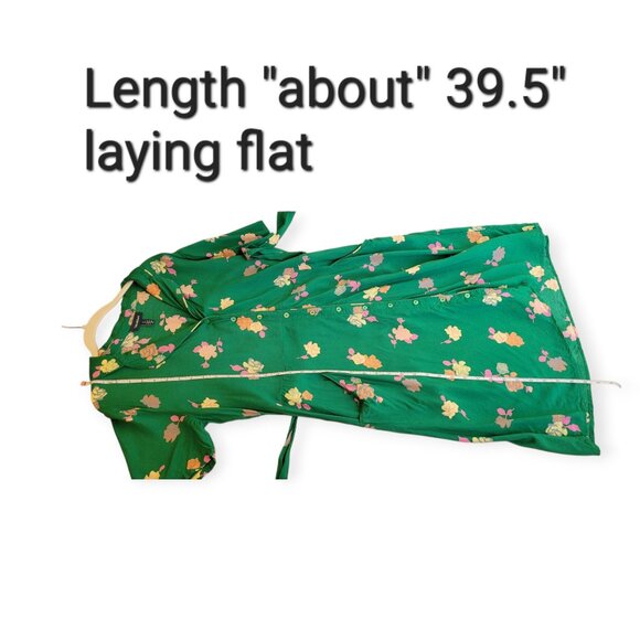 Modcloth Buttoned Belted Floral Shift Dress size L - Picture 7 of 8